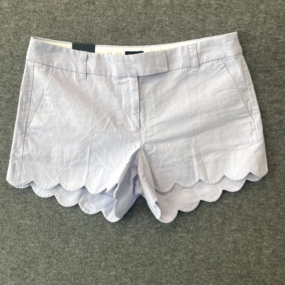 J. Crew Factory Light Lavender Scalloped Hem Women's Shorts